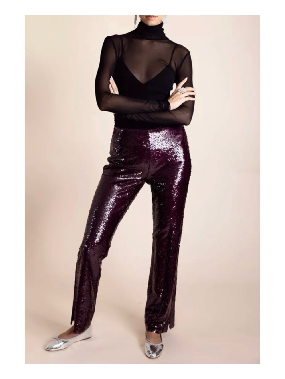 Simkhai Sequin Pants NWT Sz 4